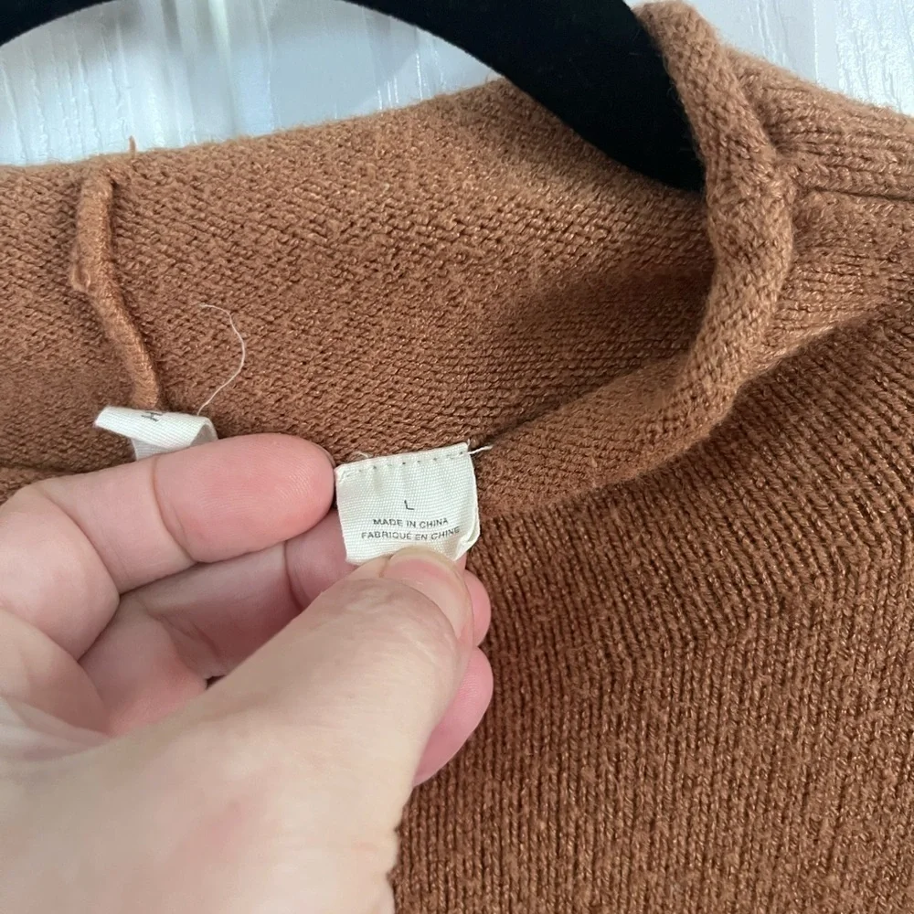Moth Saskia Mock neck Womens Sweater soft cozy longline minimalist Anthropologie - Picture 3 of 7